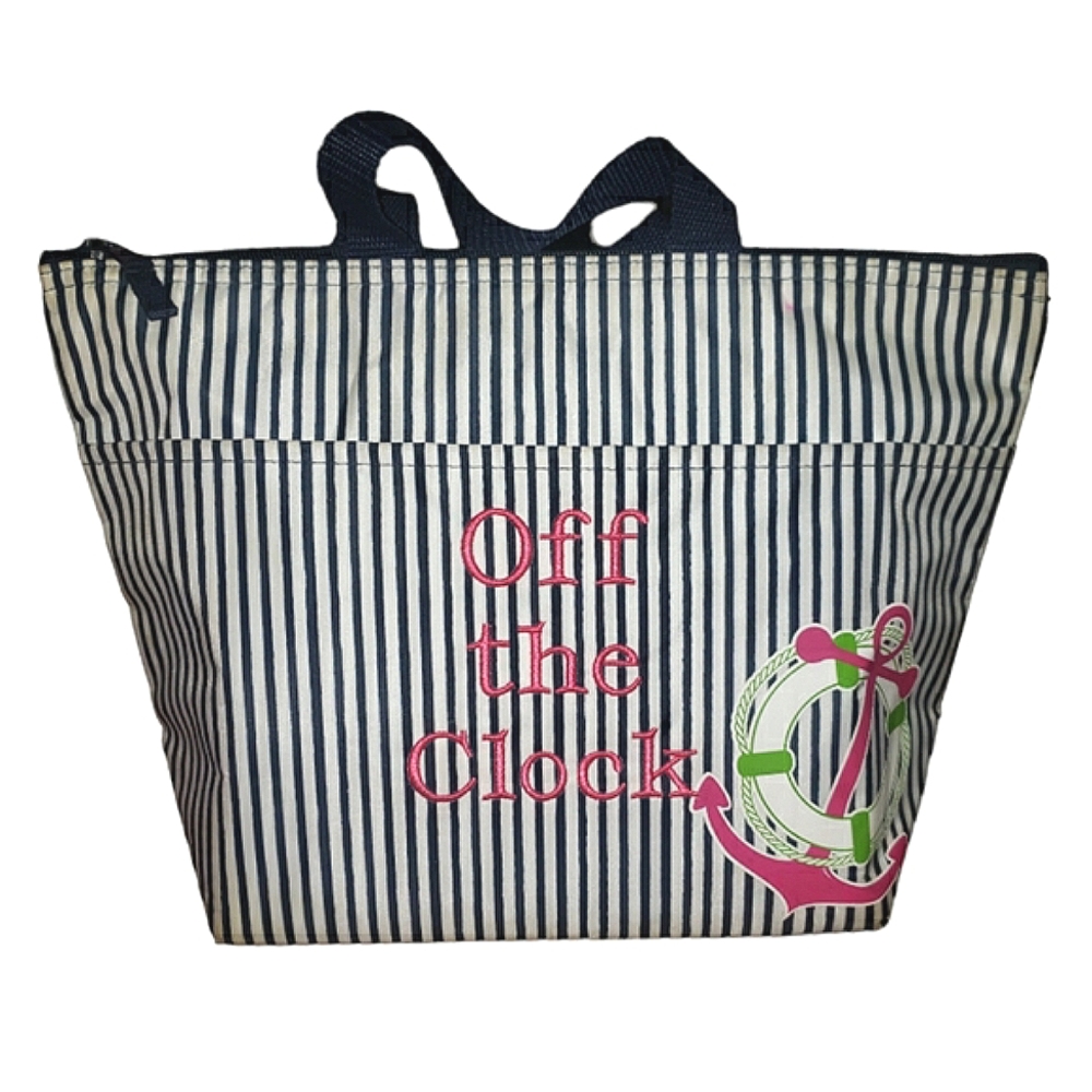 Thirty One Stripes Off The Clock Anchor Raft Graphic Insulated Beach Lunch Bag